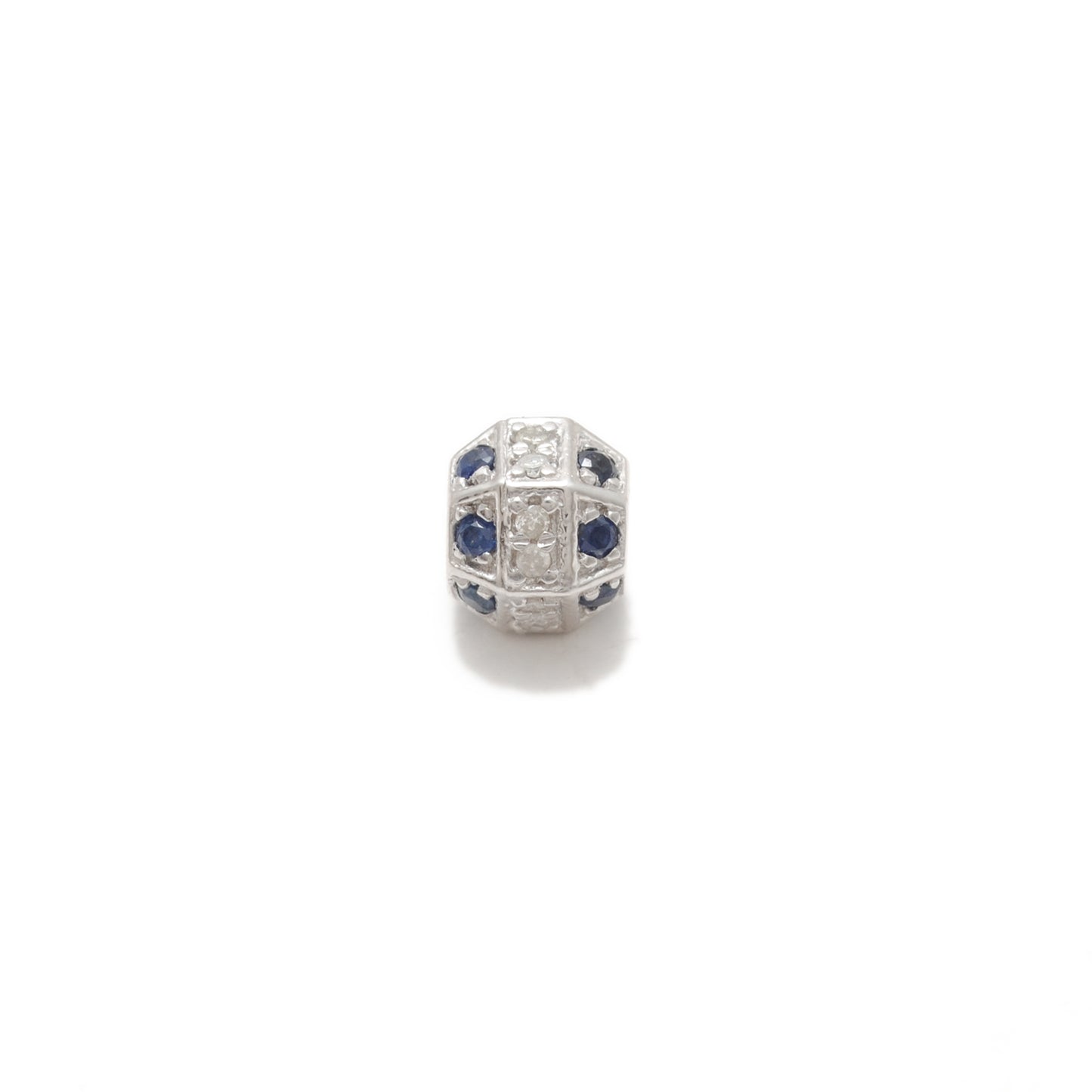 Tsavorite, Diamond & Ruby 925 Sterling Silver Handmade Beads for DIY Jewelry Making