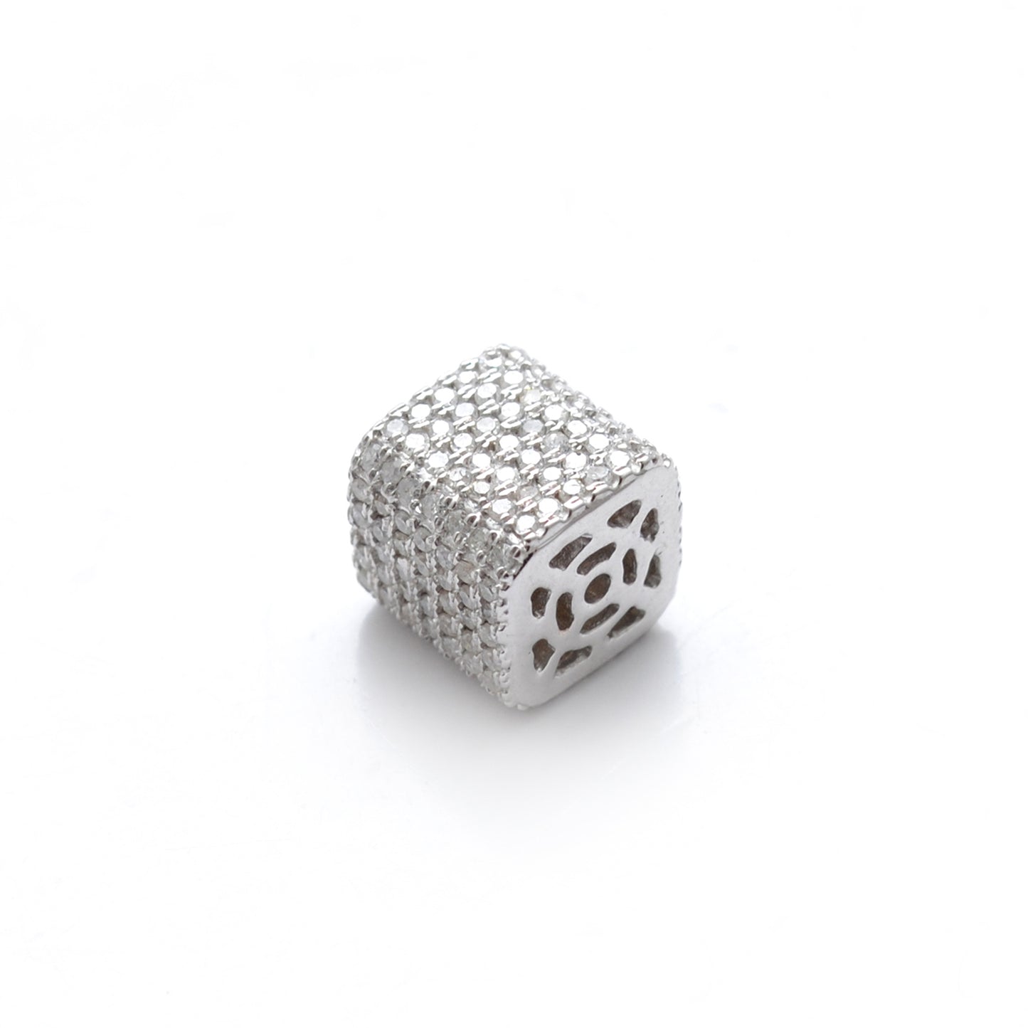 Silver Diamond Ruby & Sapphire Charm Spacer Beads – DIY Jewelry Craft