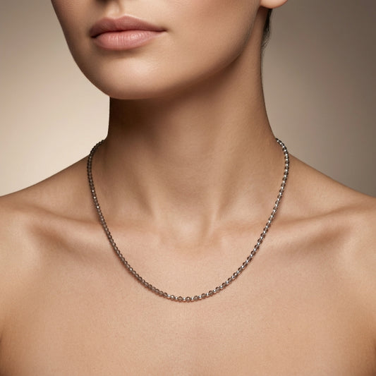 Natural Smoky Quartz Faceted Beaded Necklace | Handmade Gemstone Strand Necklace for Women | November Birthstone Gift