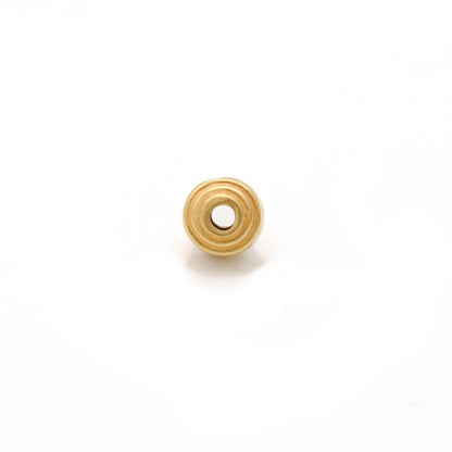 solid 18K gold rondelle spacer beads, smooth polished finish, ideal for DIY jewelry making, bracelets and necklaces, pack of 2 pieces