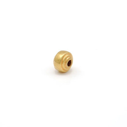 solid 18K gold rondelle spacer beads, smooth polished finish, ideal for DIY jewelry making, bracelets and necklaces, pack of 2 pieces