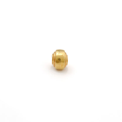solid 18K gold rondelle spacer beads, smooth polished finish, ideal for DIY jewelry making, bracelets and necklaces, pack of 2 pieces