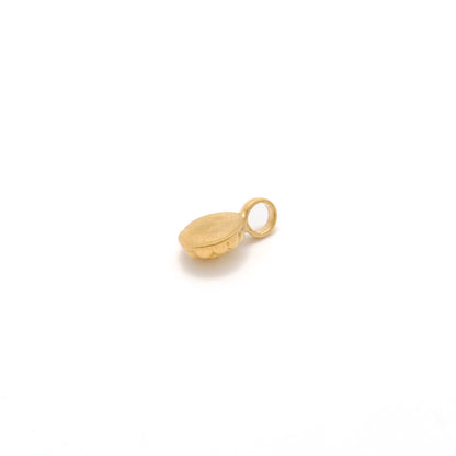 Solid 18k Gold Flower Charm Pendant