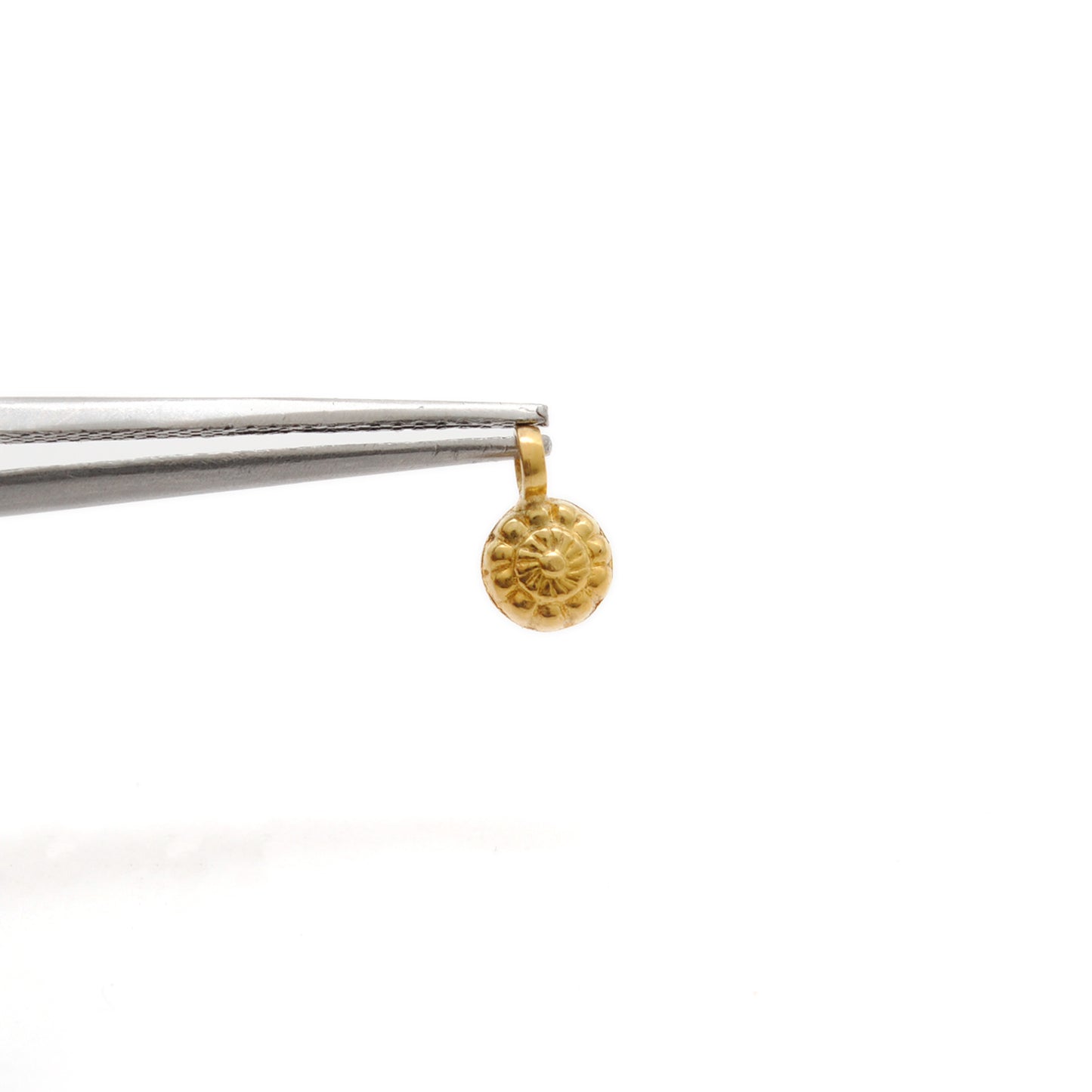 Solid 18k Gold Flower Charm Pendant