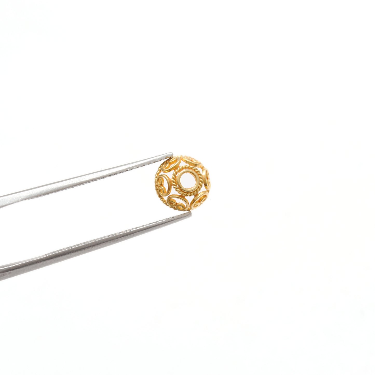 Solid 18k Gold Spacer Beads Cap 7.50mm DIY Craft Jewelry