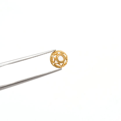 Solid 18k Gold Spacer Beads Cap 7.50mm DIY Craft Jewelry