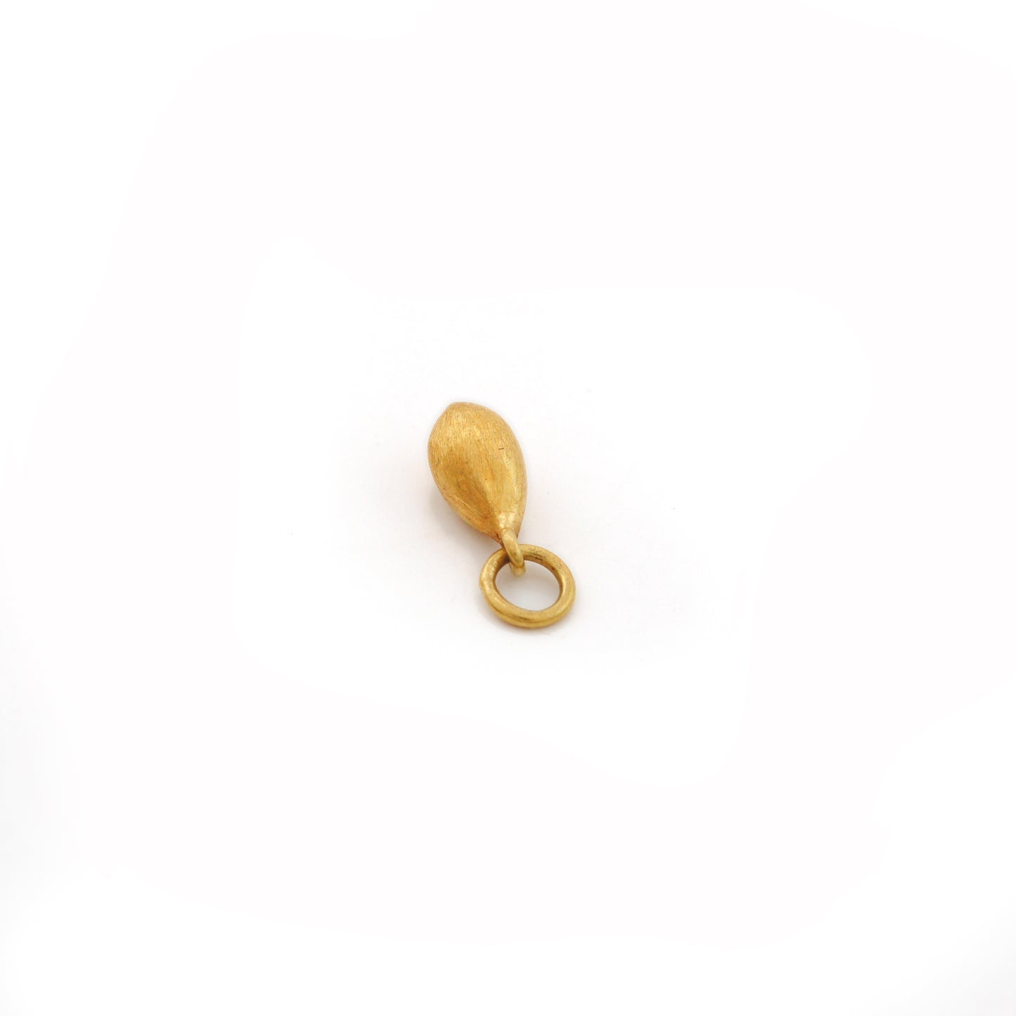 18K Yellow Gold Teardrop Charm – Elegant Water Drop Pendant (1pc)