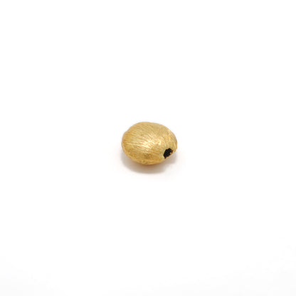 6mm Solid 18K Yellow Gold Round Spacer Bead Brush Finish (1pc) for Jewelry Making