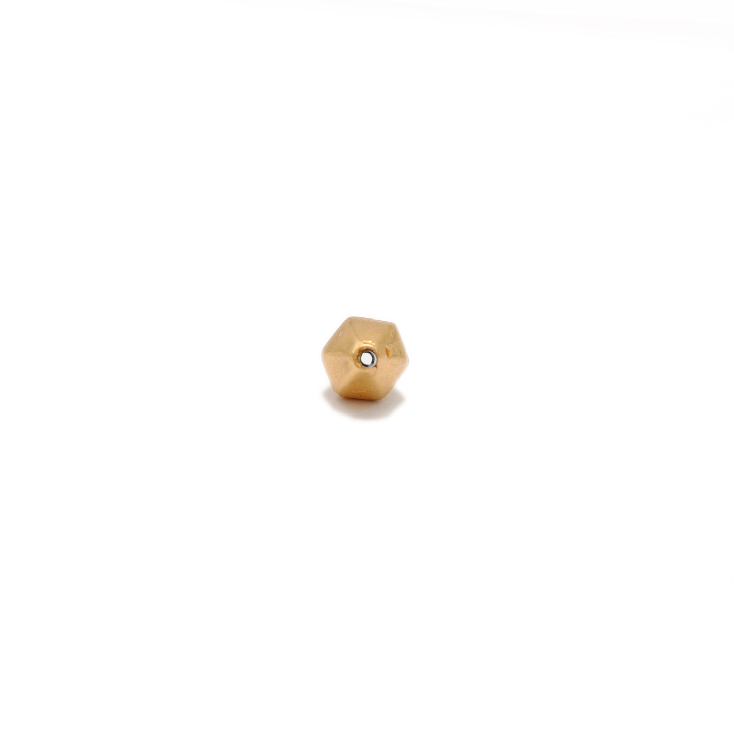18k Solid Yellow Gold Fancy Spacer Findings Beads 9x6mm