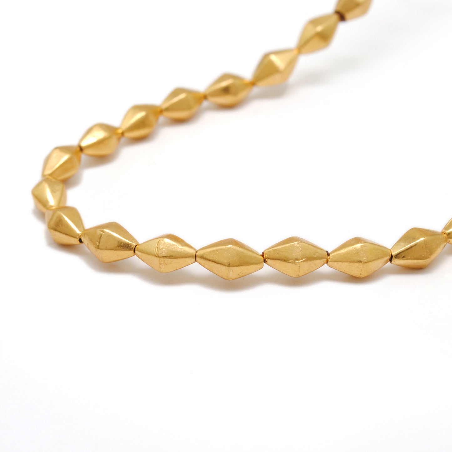 18k Solid Yellow Gold Fancy Spacer Findings Beads 9x6mm