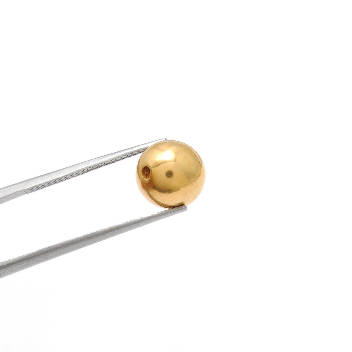 9mm Solid 18k Gold Round Ball Beads DIY Craft For Necklace Bracelet