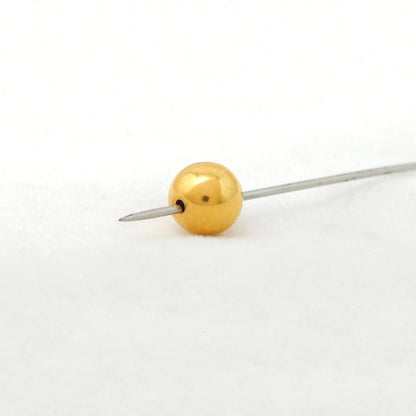 9mm Solid 18k Gold Round Ball Beads DIY Craft For Necklace Bracelet