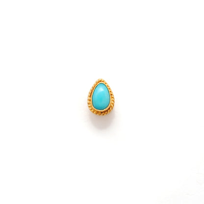 18K solid gold spacer bead studded with stone, elegant jewelry finding for DIY craft, ideal for bracelets and necklaces