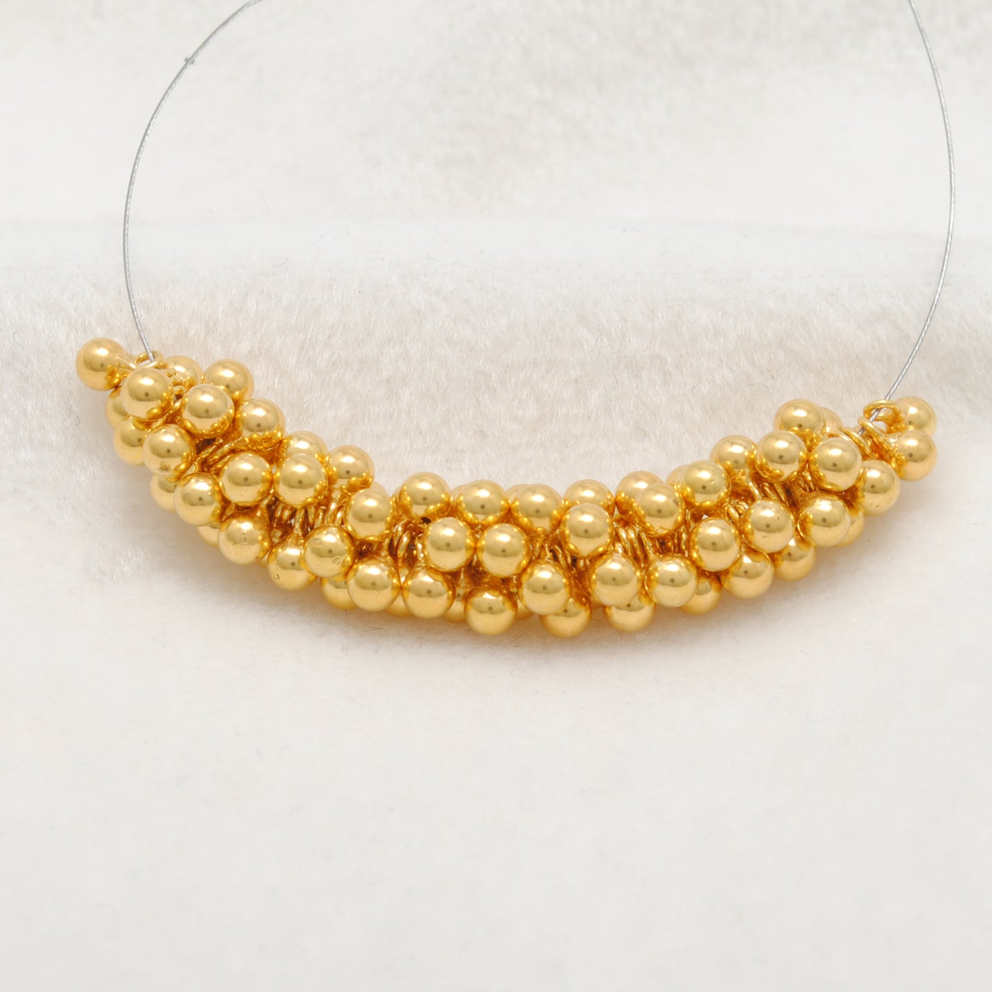 Dangling Ball Charm 18K Solid Gold Gold Bead Finding for Necklace Pack Of 4