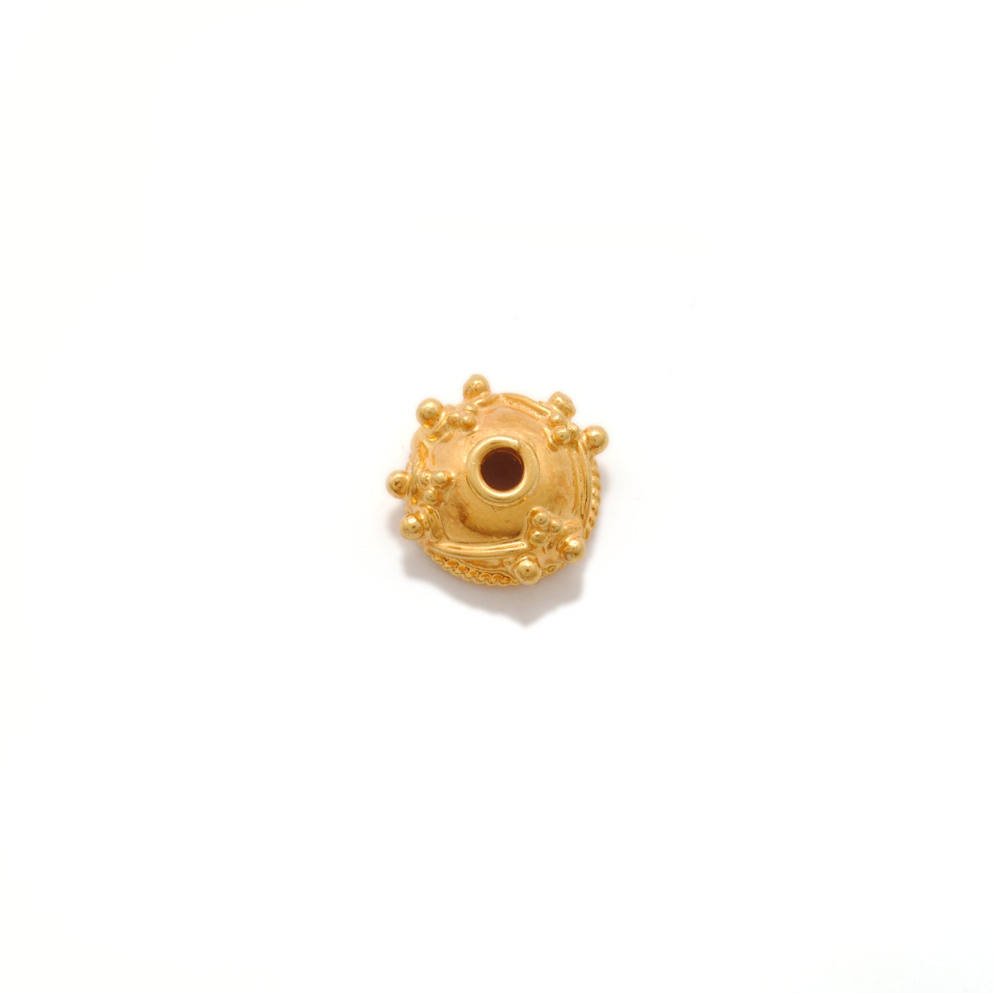 18K Gold Flower Bead Cap – Elegant Antique Jewelry Spacer End Cap