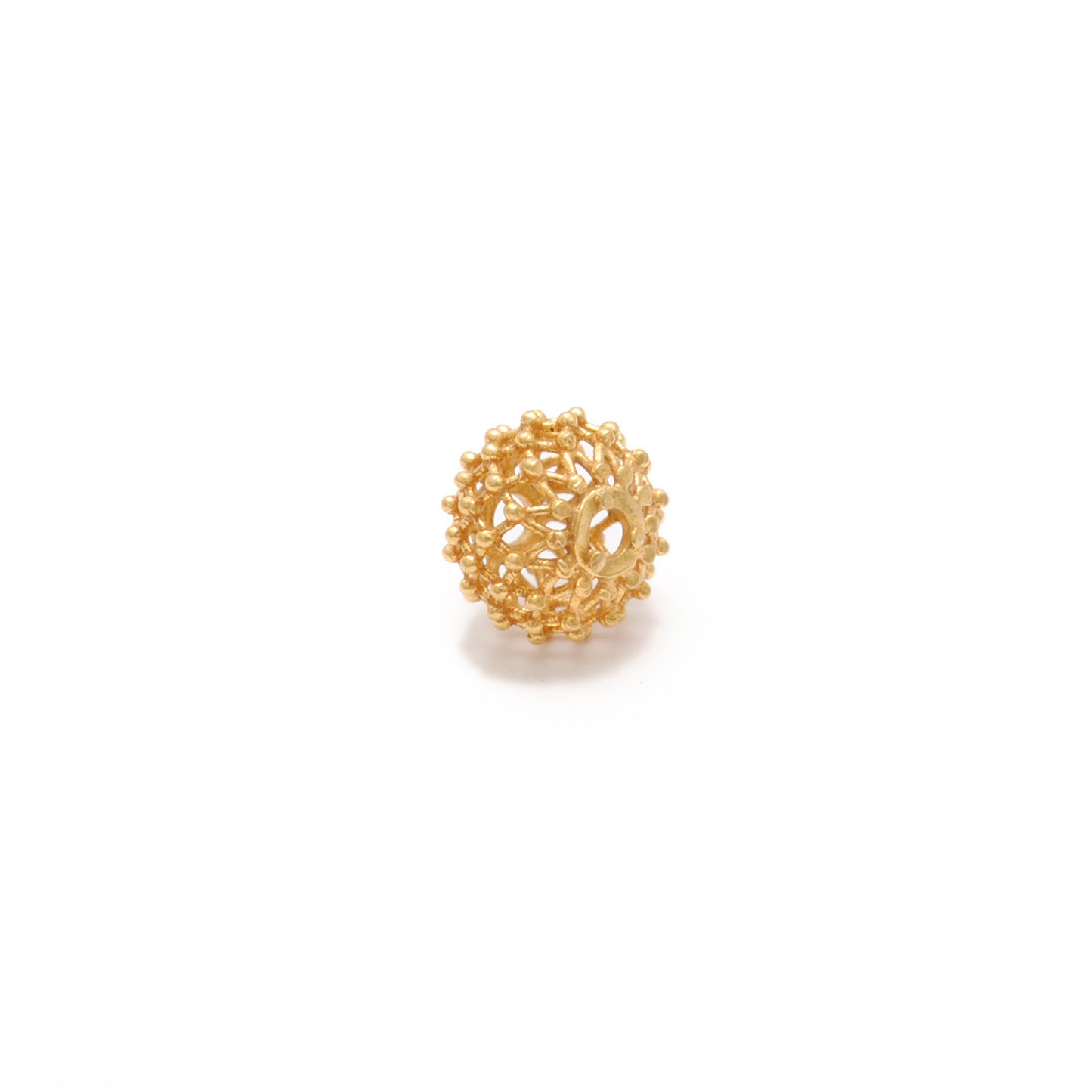 18k Gold Spacer Ball Beads Spike DIY For Making Bracelet Necklace 1pc