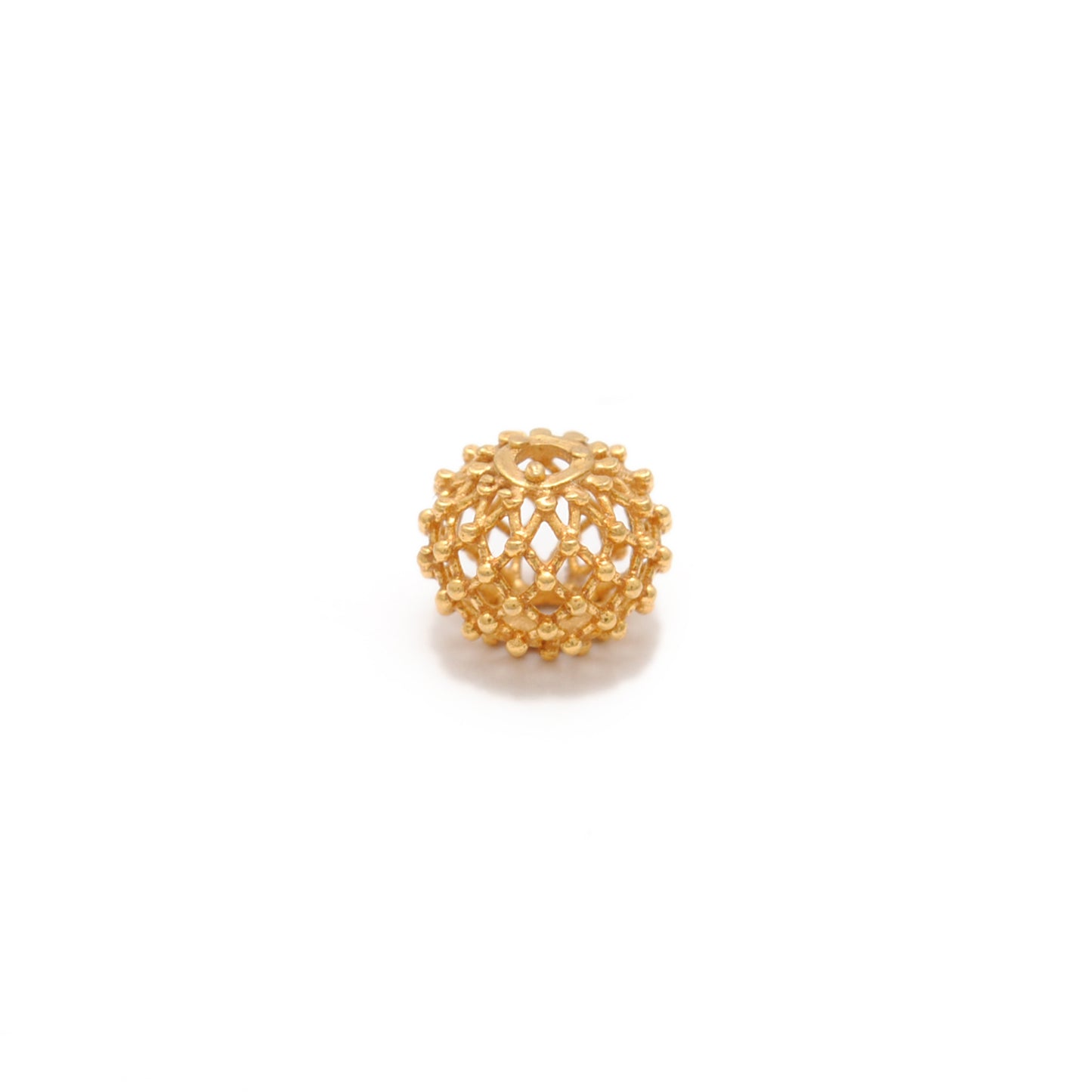 18k Gold Spacer Ball Beads Spike DIY For Making Bracelet Necklace 1pc