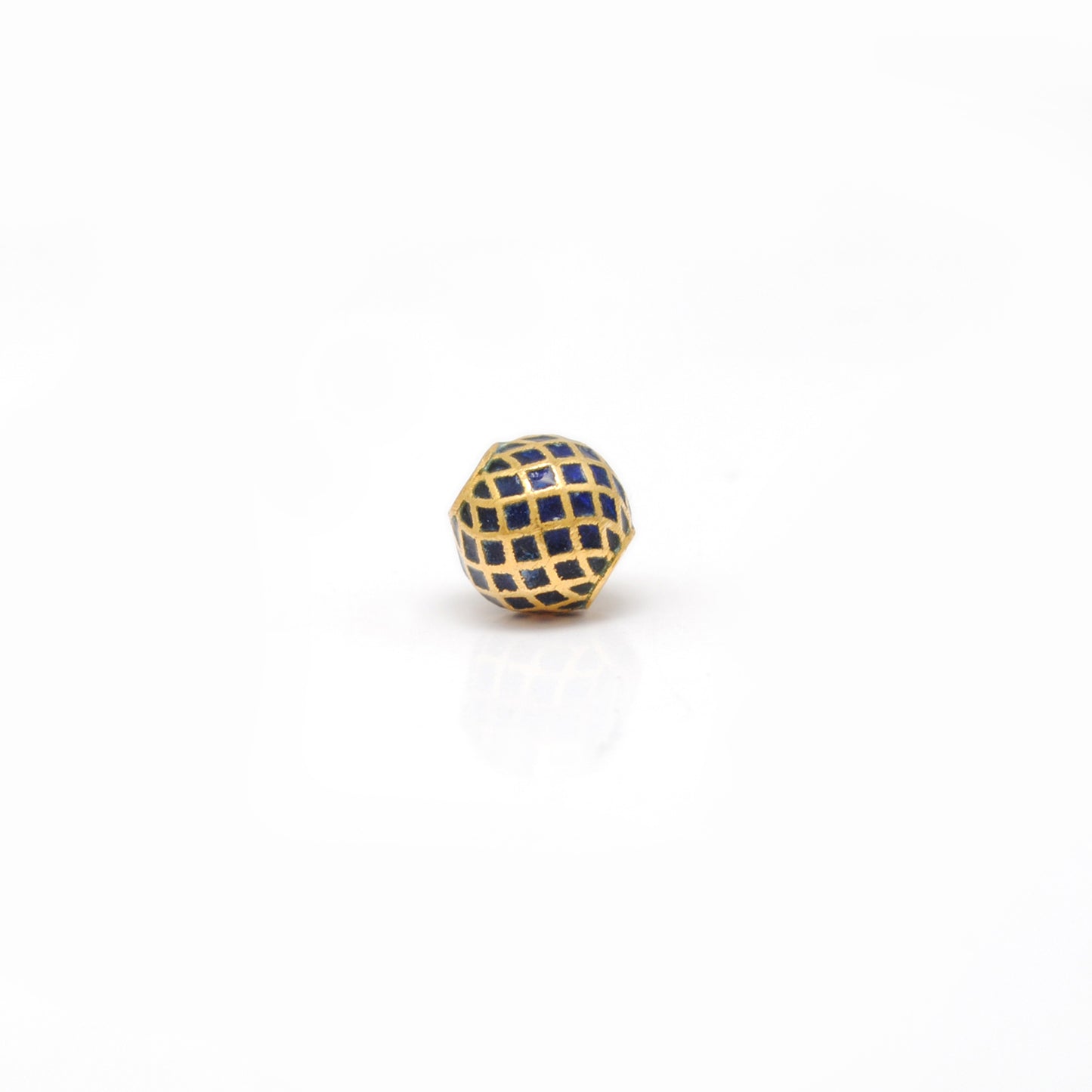 6mm 18k Solid Gold Round Beads | Enamel Spacer Beads for Jewelry