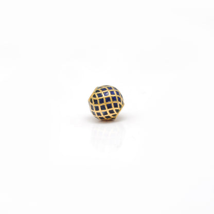 6mm 18k Solid Gold Round Beads | Enamel Spacer Beads for Jewelry