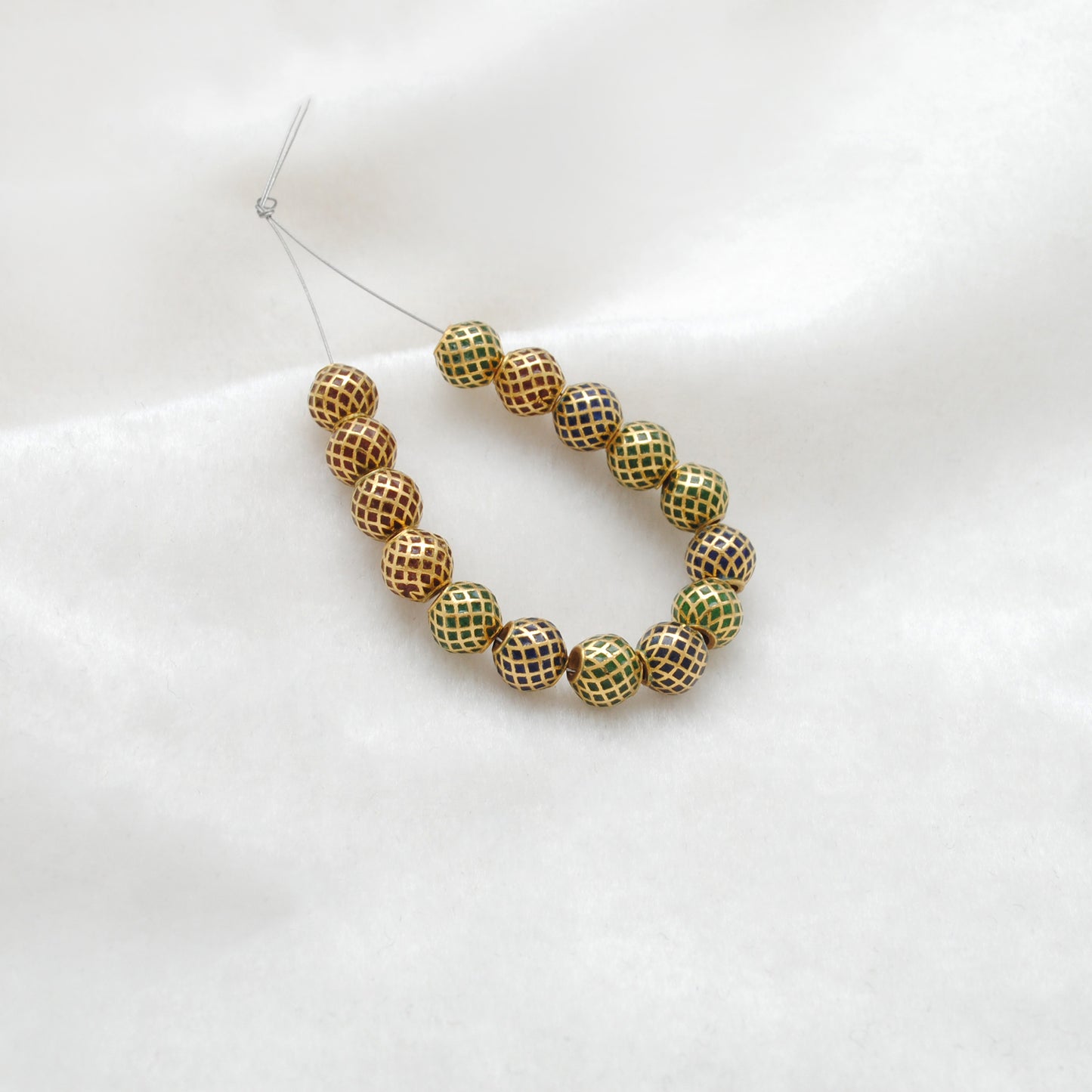 6mm 18k Solid Gold Round Beads | Enamel Spacer Beads for Jewelry