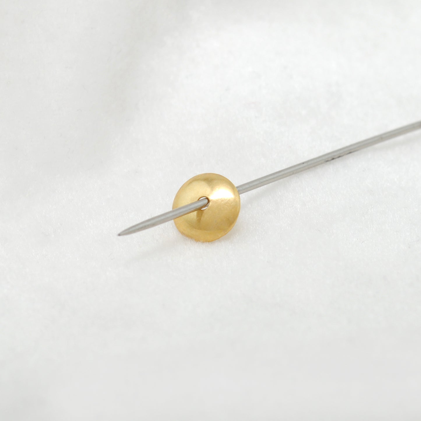 8.5mm 18k Solid Yellow Gold Simple Plain Bead Cap Finding
