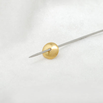 8.5mm 18k Solid Yellow Gold Simple Plain Bead Cap Finding