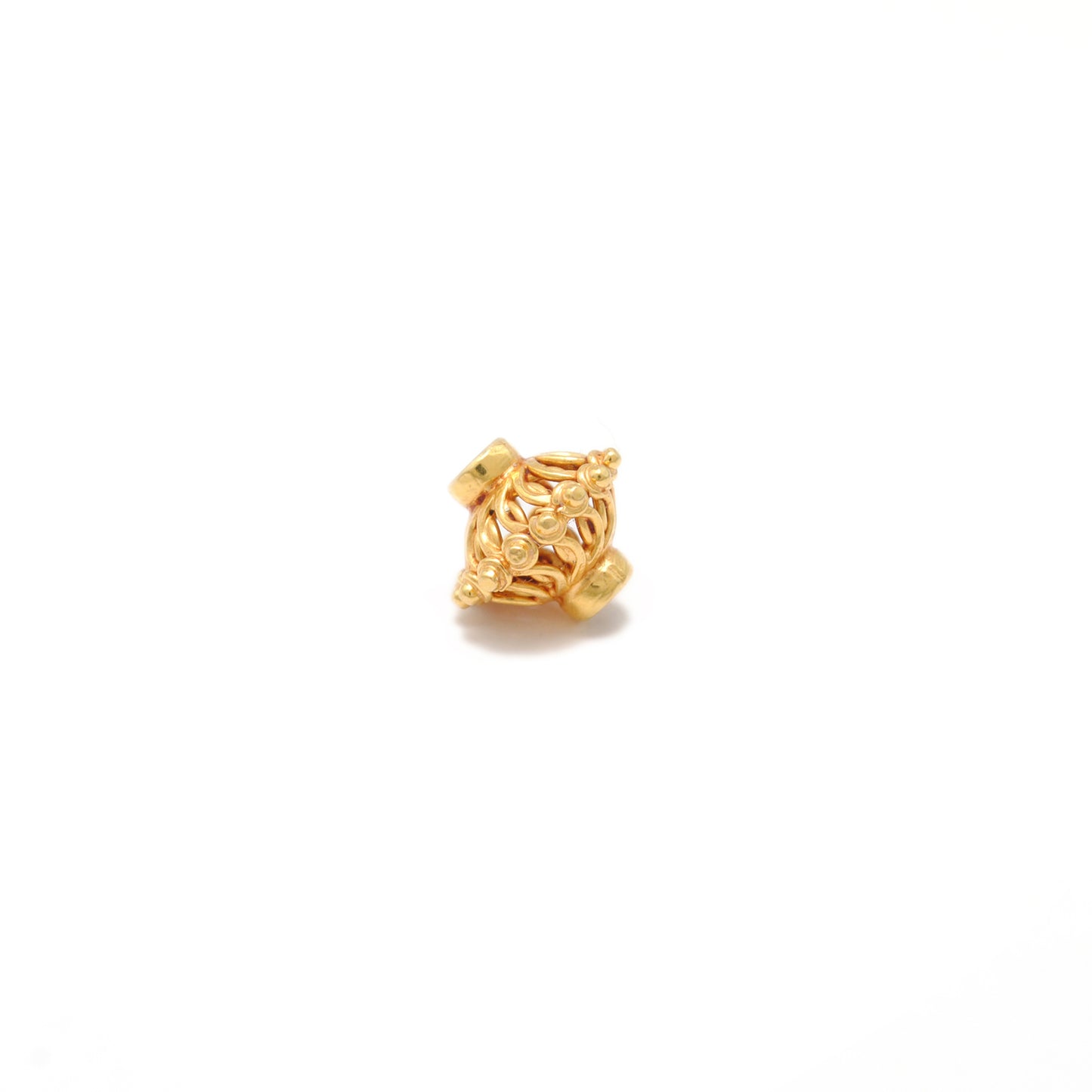 Solid 18k Gold Rondelle Spacer Beads 8x7mm DIY For Jewelry 1pc