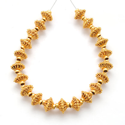 Solid 18k Gold Rondelle Spacer Beads 8x7mm DIY For Jewelry 1pc