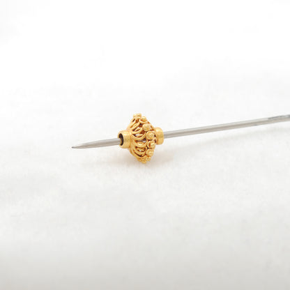 Solid 18k Gold Rondelle Spacer Beads 8x7mm DIY For Jewelry 1pc
