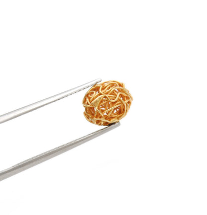 Wire Wrap 18k Gold Spacer Beads For Making DIY Craft Jewelry 1pc