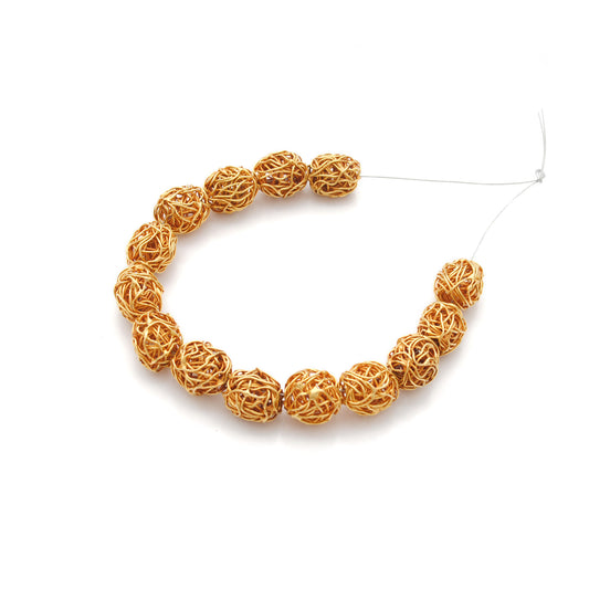 Wire Wrap 18k Gold Spacer Beads For Making DIY Craft Jewelry 1pc