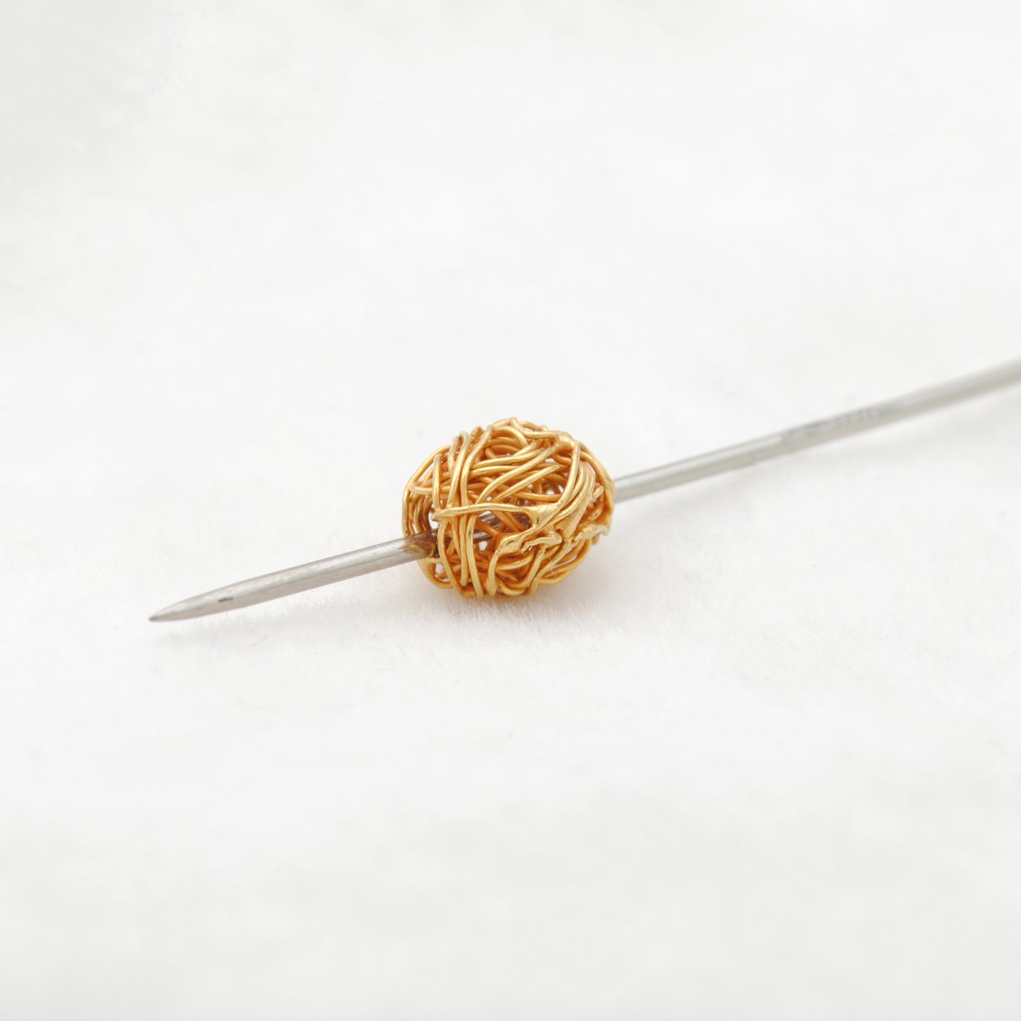 Wire Wrap 18k Gold Spacer Beads For Making DIY Craft Jewelry 1pc