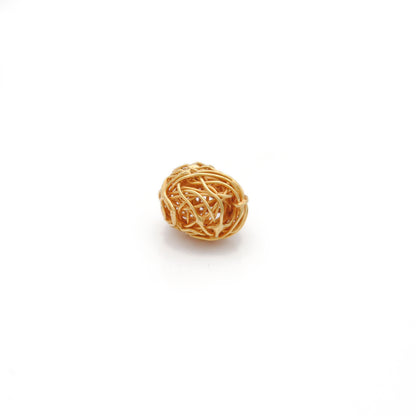 Wire Wrap 18k Gold Spacer Beads For Making DIY Craft Jewelry 1pc