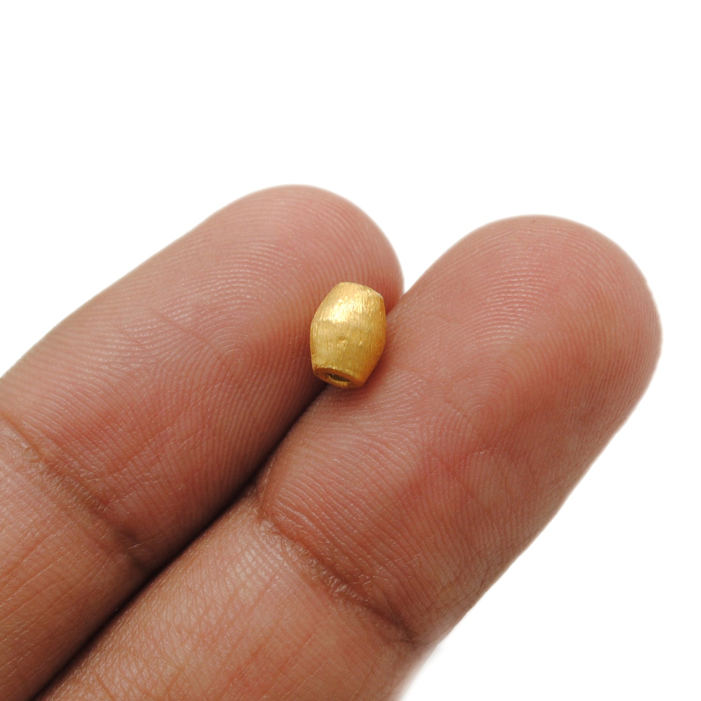 Solid 18K Yellow Gold Drum Spacer Bead – DIY Jewelry Making Supply (1pc)