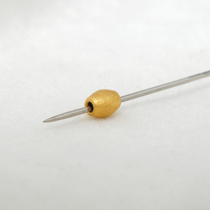 Solid 18K Yellow Gold Drum Spacer Bead – DIY Jewelry Making Supply (1pc)