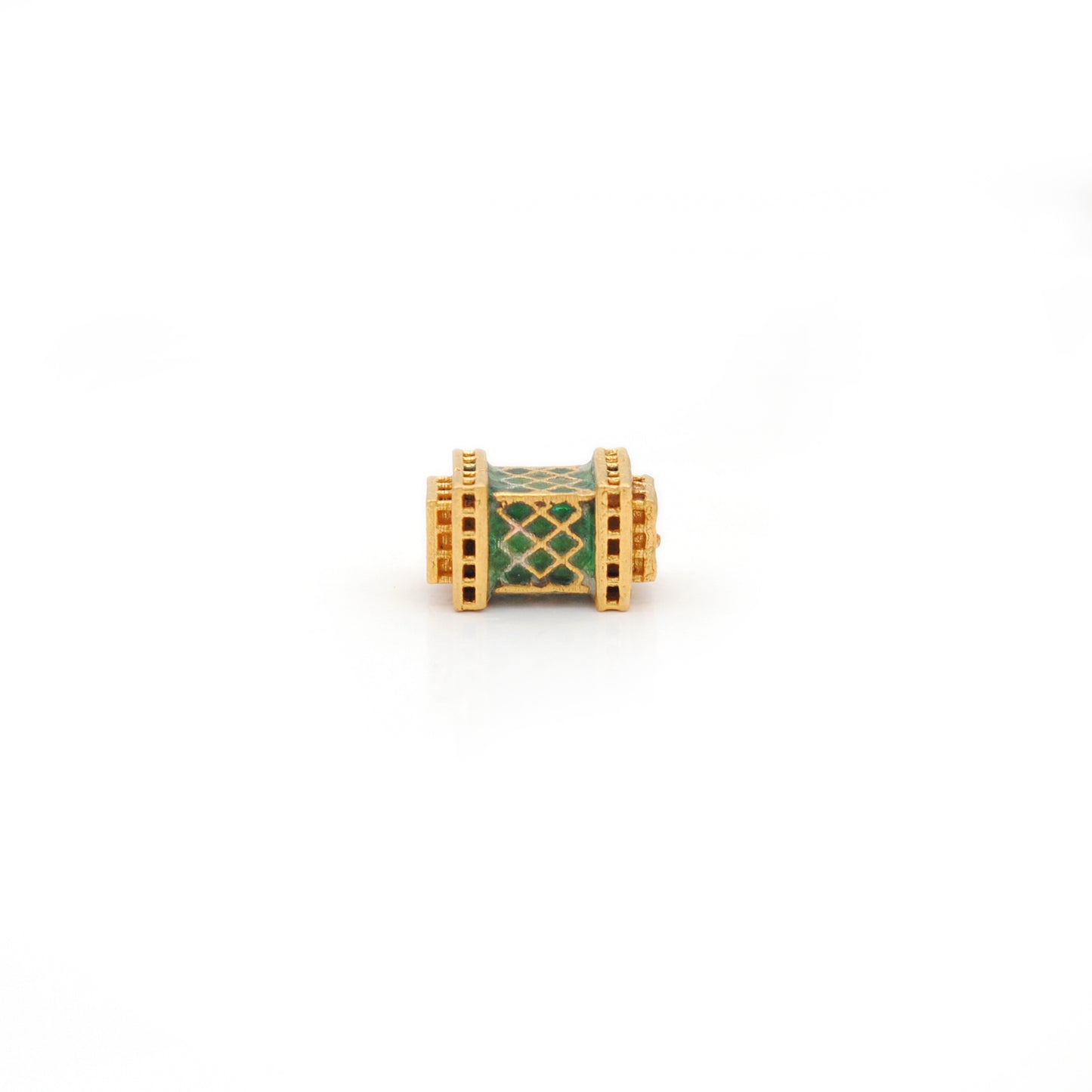 Rectangle 18K Solid Gold Beads DIY Bracelet Necklace Multi Color Enamel 1pc