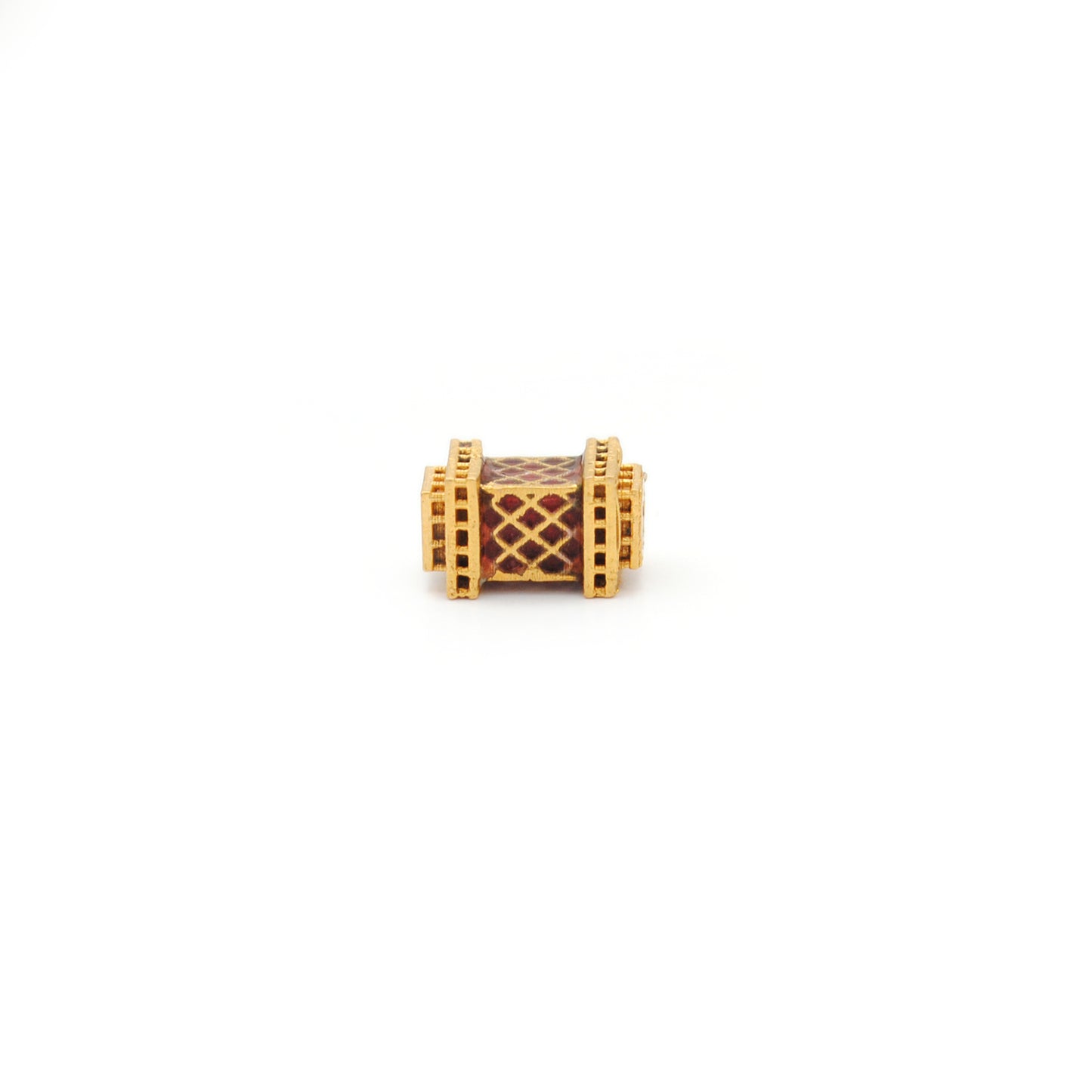 Rectangle 18K Solid Gold Beads DIY Bracelet Necklace Multi Color Enamel 1pc