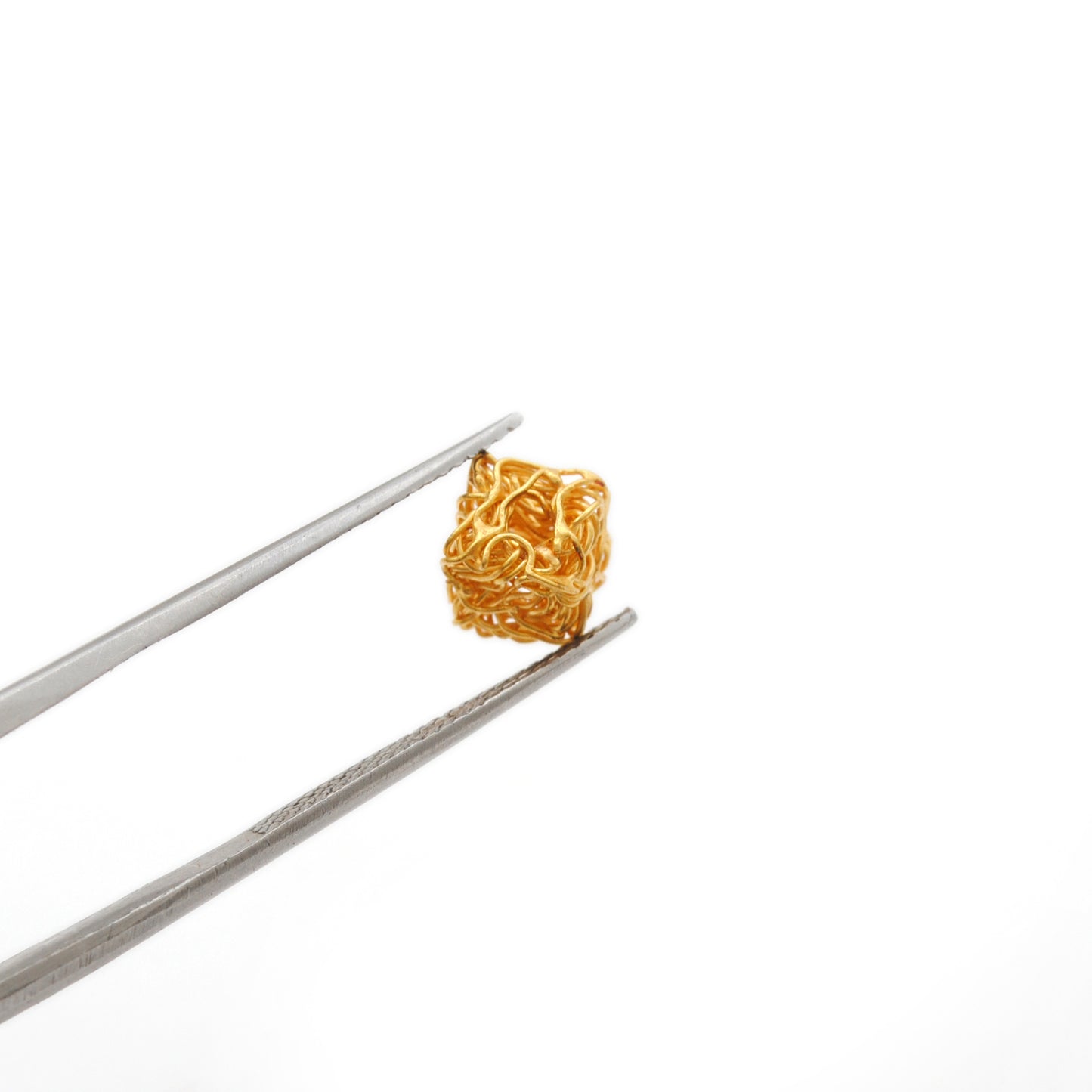 18K Yellow Gold Cube Spacer Beads – Perfect for Wire Wrap Jewelry DIY