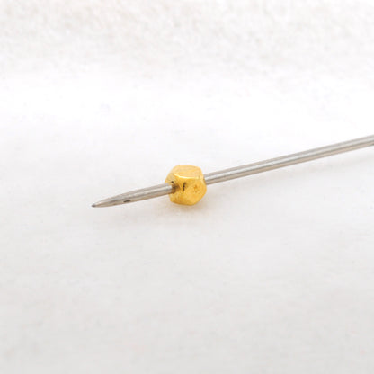 3.5mm 18k Solid Gold Beads Findings For DIY Jewelry Pack Of 2 Pcs