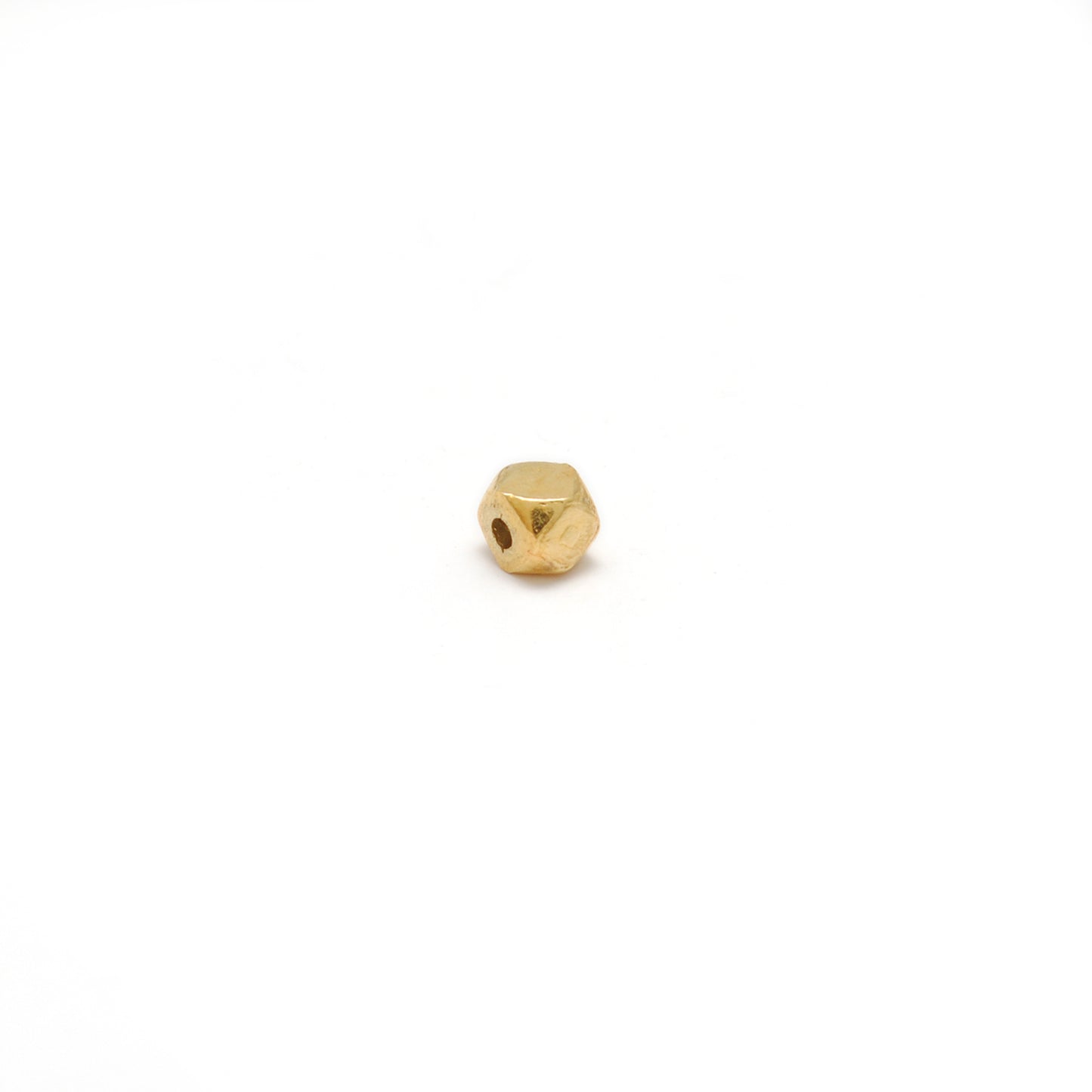 3.5mm 18k Solid Gold Beads Findings For DIY Jewelry Pack Of 2 Pcs