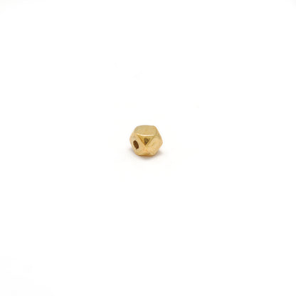 3.5mm 18k Solid Gold Beads Findings For DIY Jewelry Pack Of 2 Pcs