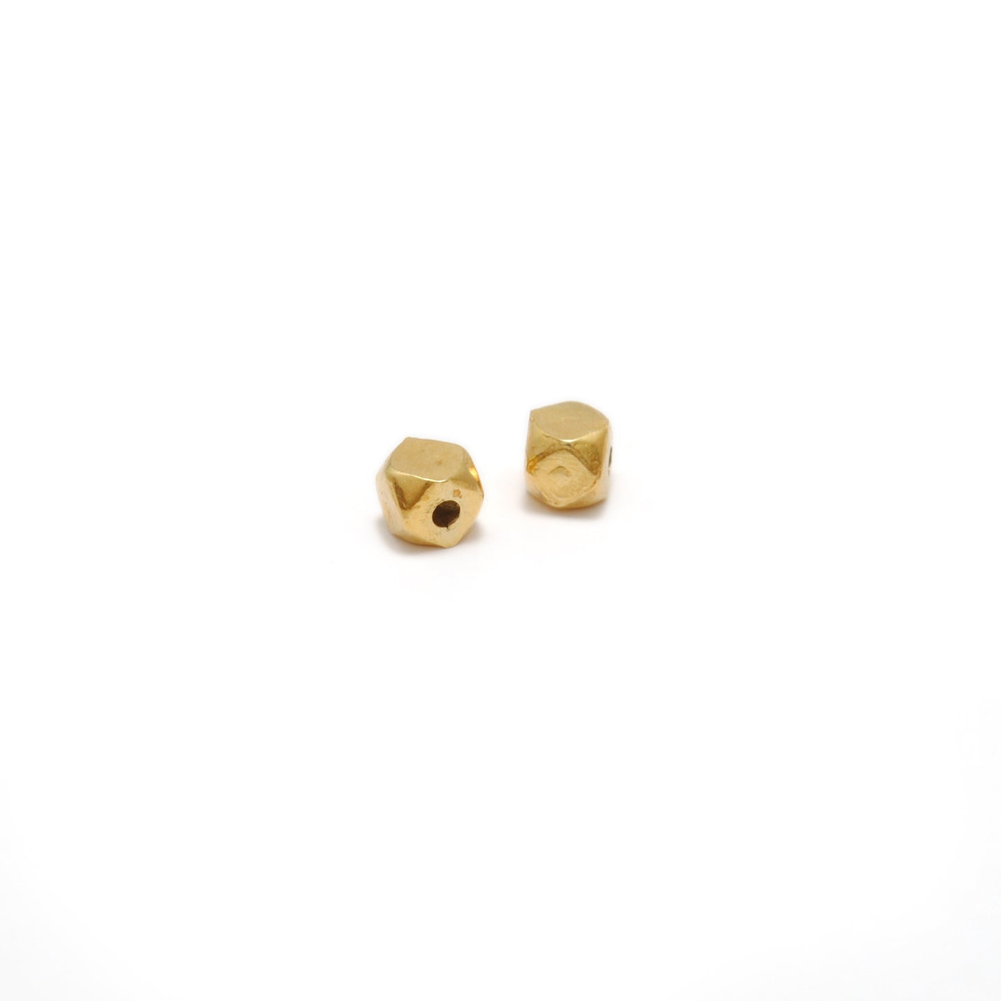 3.5mm 18k Solid Gold Beads Findings For DIY Jewelry Pack Of 2 Pcs