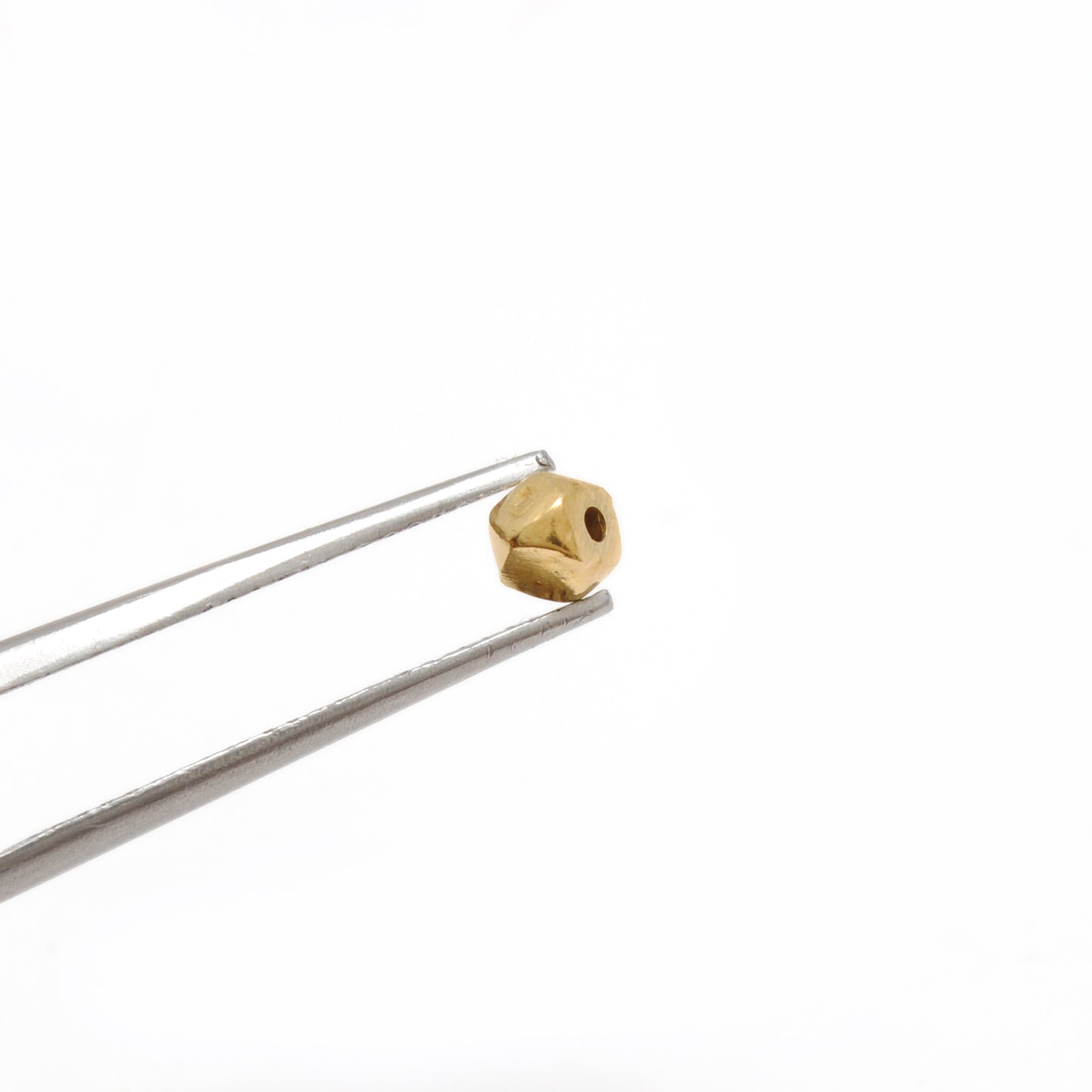3.5mm 18k Solid Gold Beads Findings For DIY Jewelry Pack Of 2 Pcs