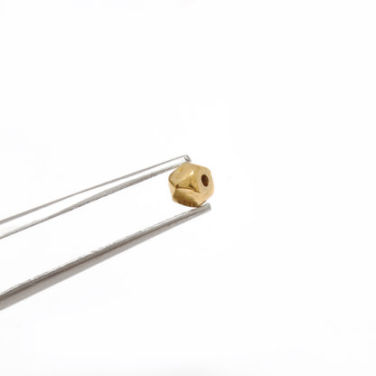3.5mm 18k Solid Gold Beads Findings For DIY Jewelry Pack Of 2 Pcs
