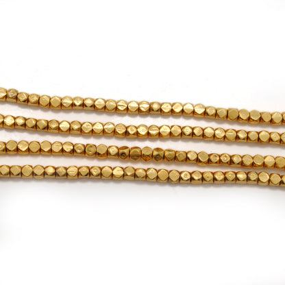 3.5mm 18k Solid Gold Beads Findings For DIY Jewelry Pack Of 2 Pcs