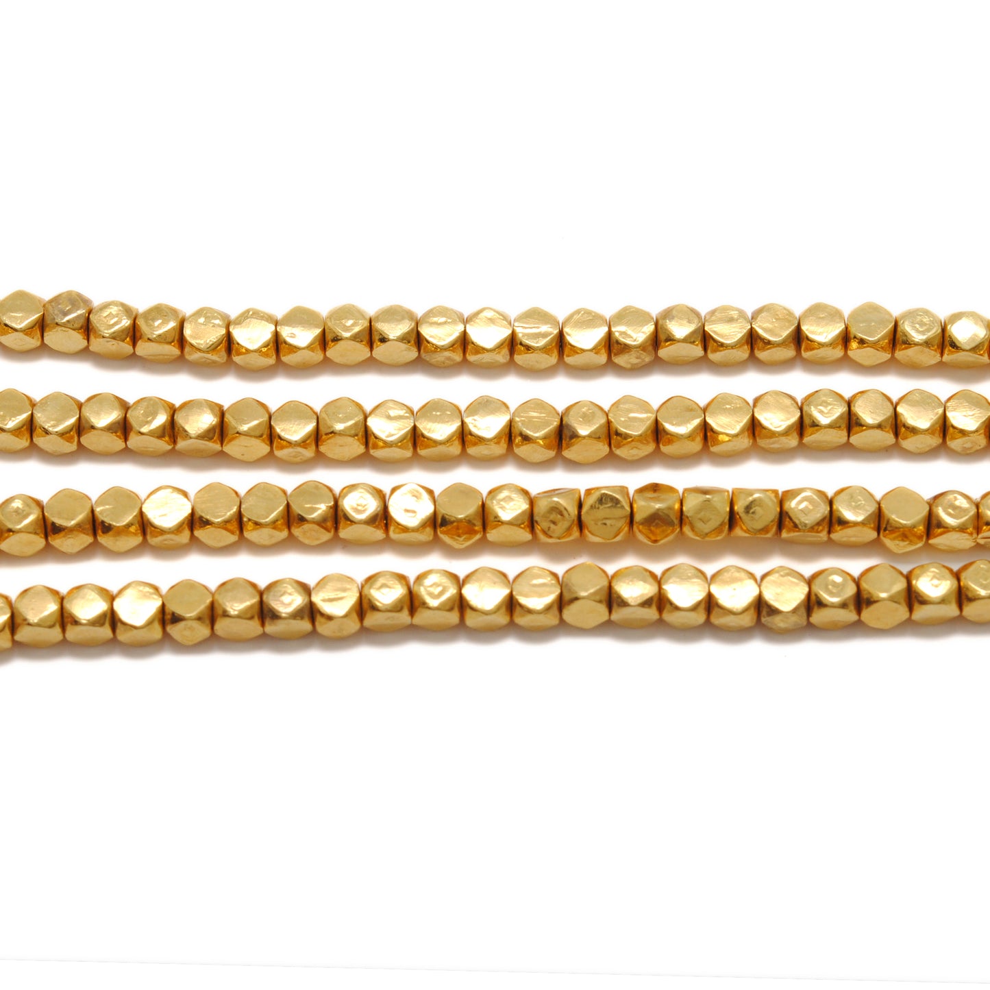 3.5mm 18k Solid Gold Beads Findings For DIY Jewelry Pack Of 2 Pcs