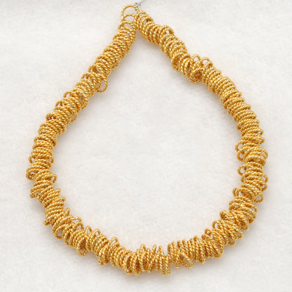 18k Gold Twisted Jump Rings, DIY Jewelry Spacers (4 Pcs)