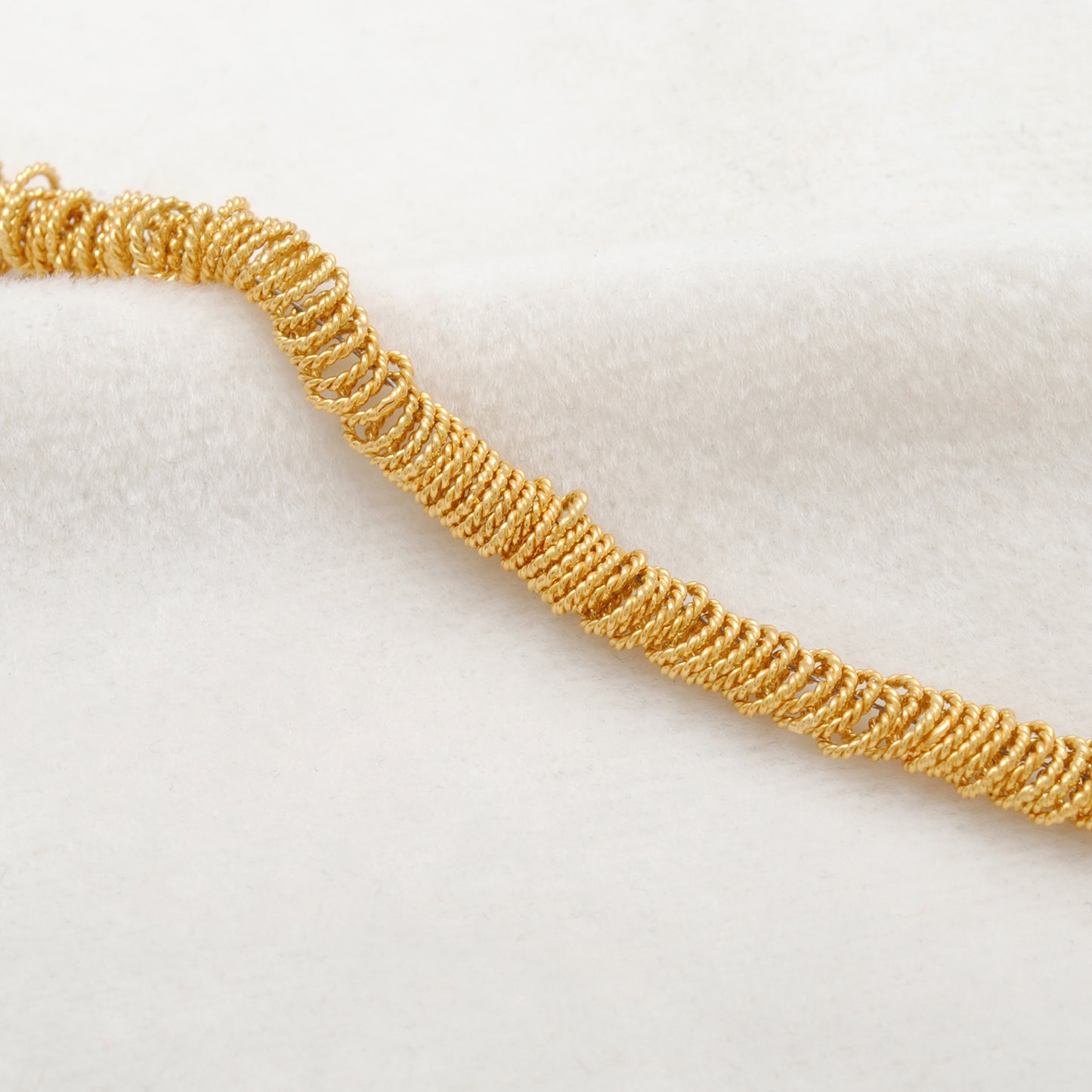 18k Gold Twisted Jump Rings, DIY Jewelry Spacers (4 Pcs)
