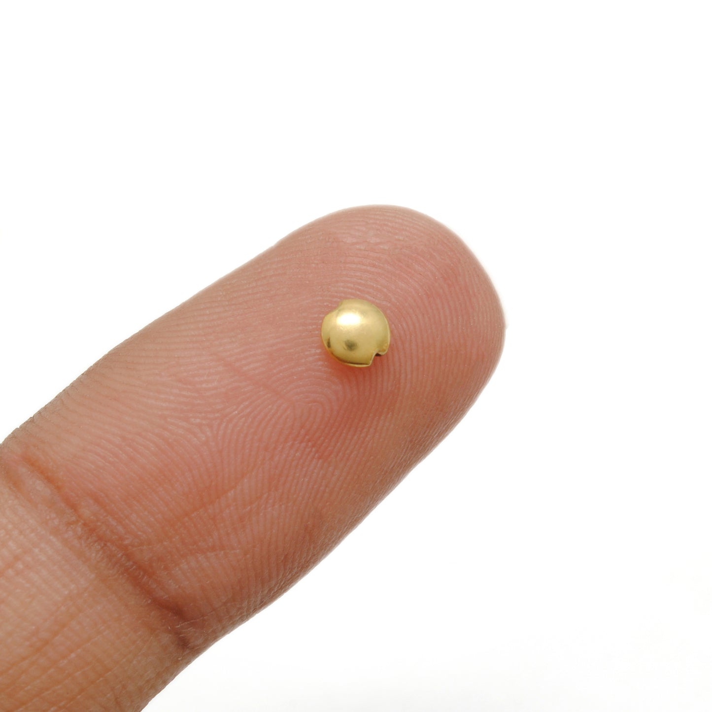 4mm 18k Solid Gold Round Spacer Beads Finding For Jewelry Pack Of 2 Pcs