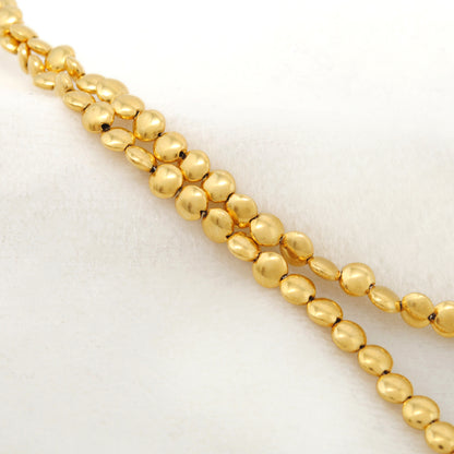 4mm 18k Solid Gold Round Spacer Beads Finding For Jewelry Pack Of 2 Pcs